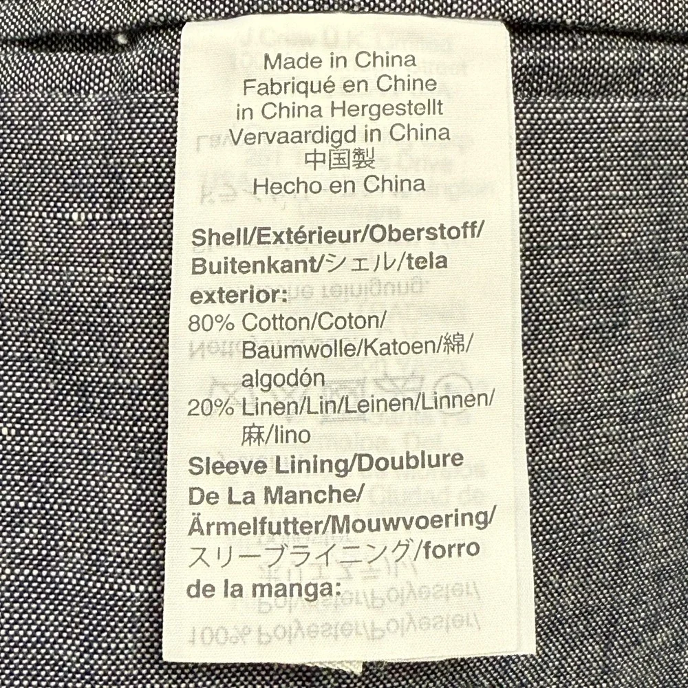 J Crew Ludlow Slim Fit Unstructured Suit Jacket Cotton Linen Blend Mens 36S Gray